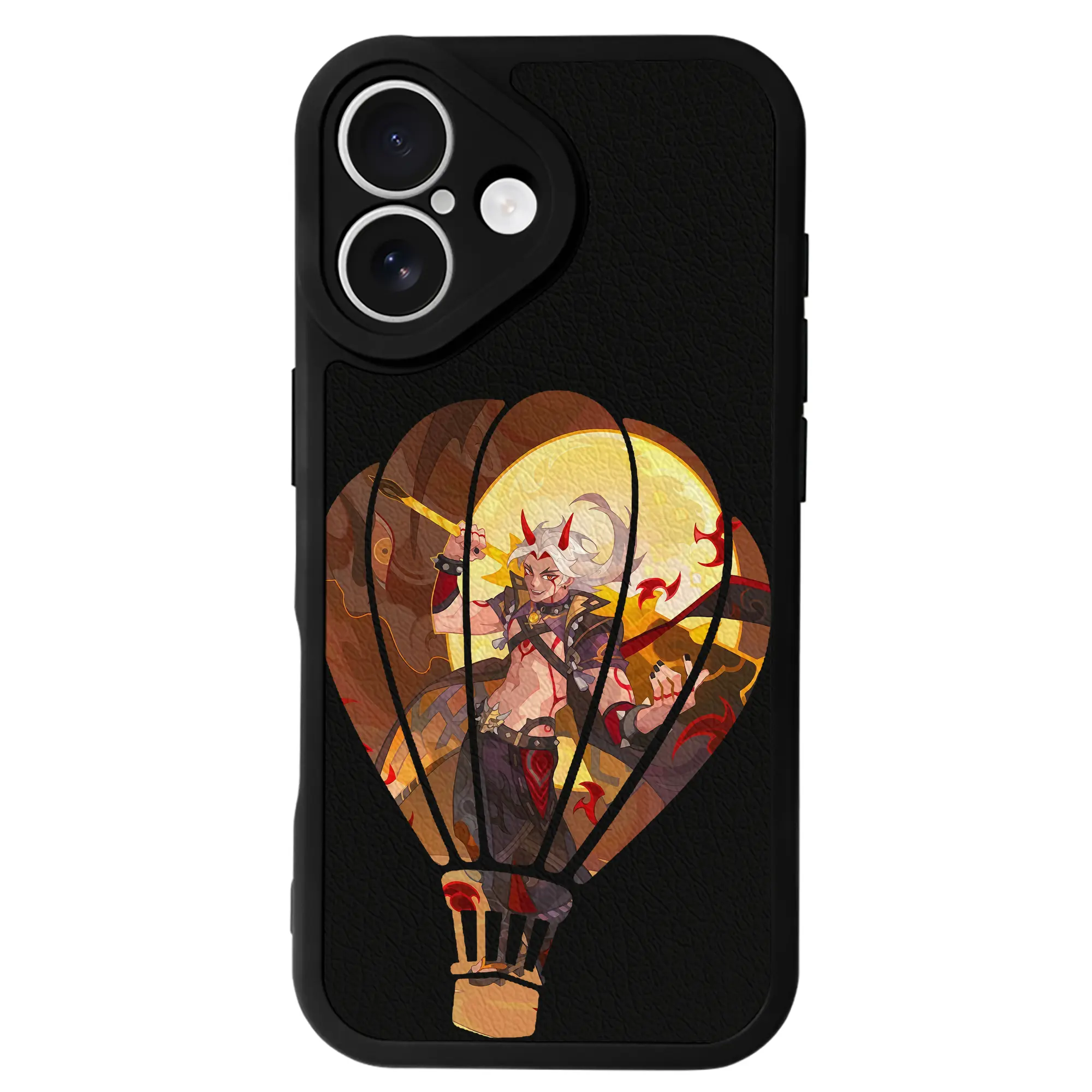 原 神 グッズ 荒瀧 一 斗 - IPhone 16シリーズ対応 ・ シリコンスマホケース ・ レザー調 ・ 高精度フィット ・ 耐衝撃 ・ ワイヤレス充電対応 ・ 精密カット